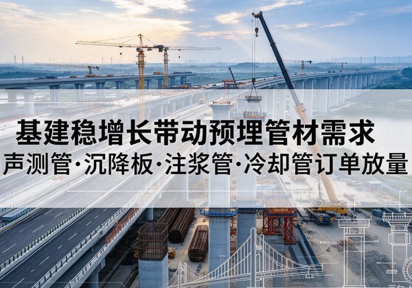 清丰基建稳增长带动预埋监测管材需求，声测管、沉降板、注浆管订单持续放量